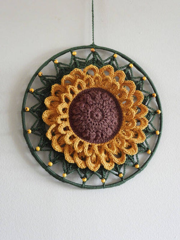 69044/001  Mandala Sunflower 25 cm