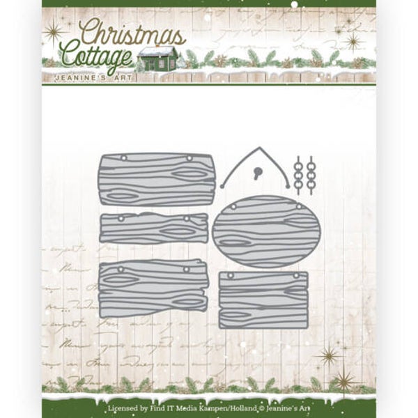 JAD10141 Christmas Cottage - Wooden Sign Boards