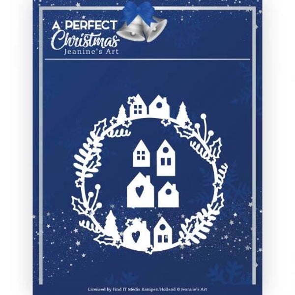 JAD10160 A Perfect Christmas - Christmas Houses Wreath