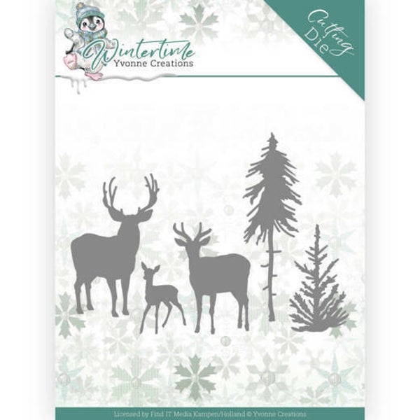 YCD10217 Winter Time - Deer in the Forest