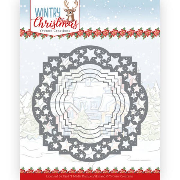 YCD10242 Wintery Christmas - Stars Frame