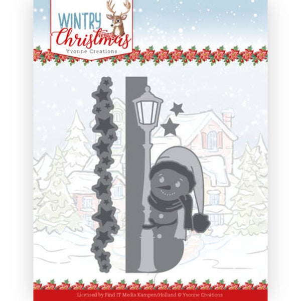 YCD10245 Wintery Christmas - Peek a Boo Snowman