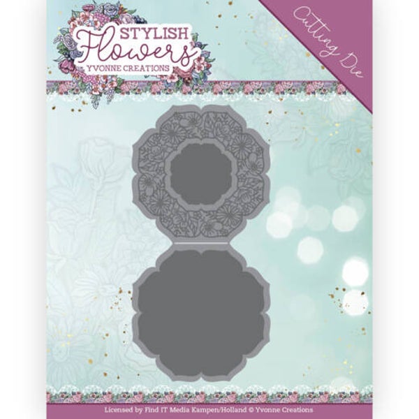 YCD10264 Stylisch Flowers - Octagon Flower Card