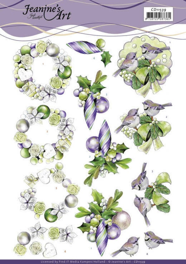 AD11539Purple Christmas Baubles