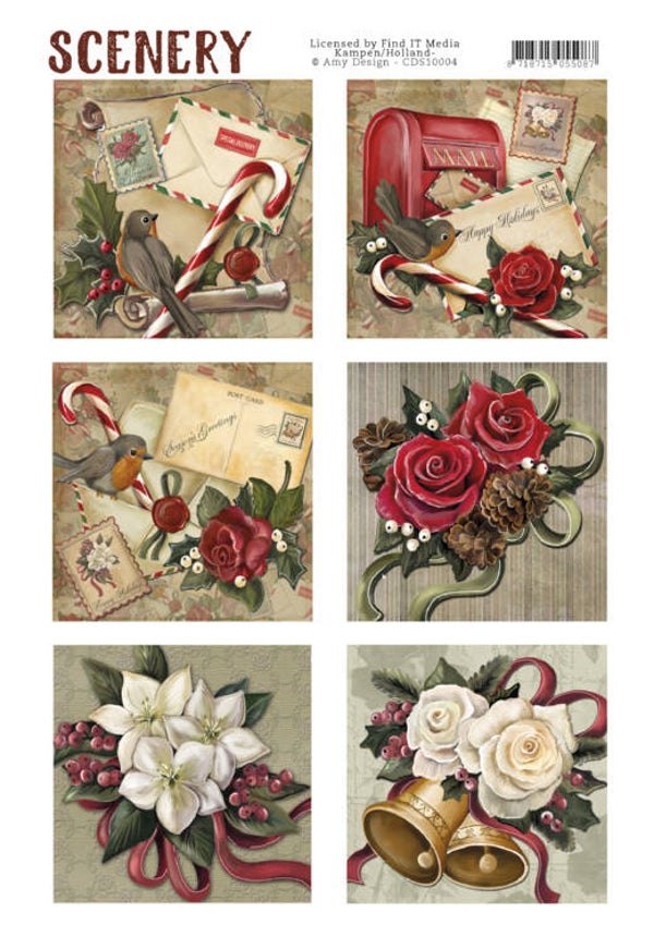 CDS10004 Amy Design - Christmas roses