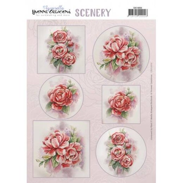 CDS10050 Yvonne Creations - Aquarella - Wild Roses