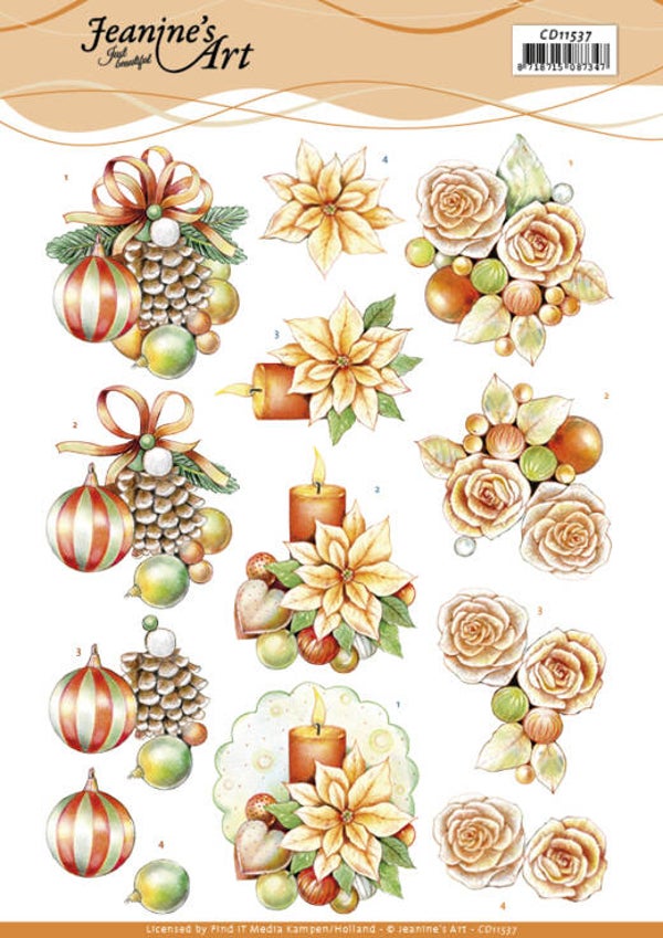 CD11537 Salmon Christmas Baubles