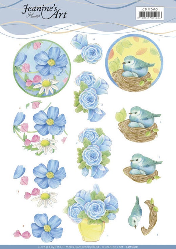 CD11600 Blue Flower