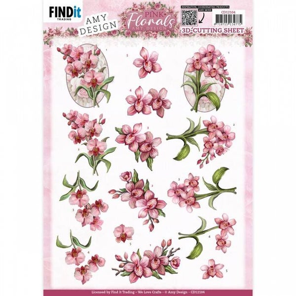 CD12104 Pink Florals - Orchid