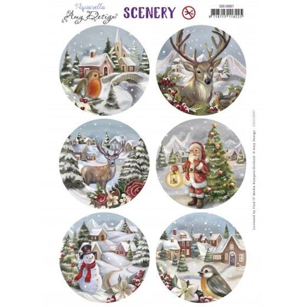 CDS10097 From Santa with Love - Christmas Bird Round