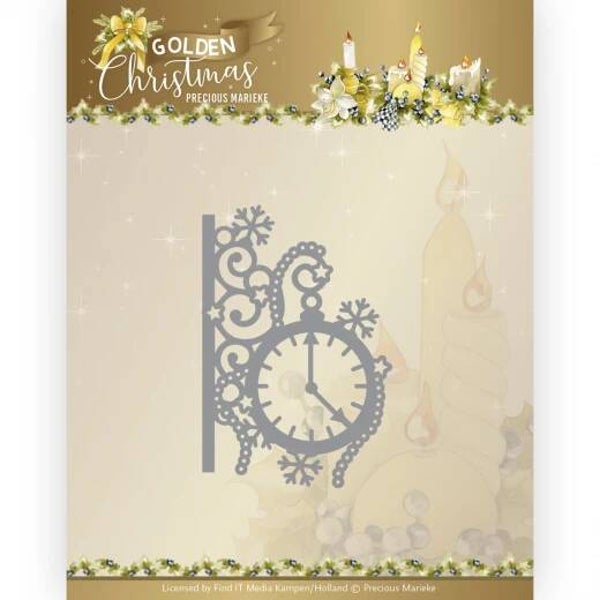 PM10242 Golden Christmas - Traditional Clock