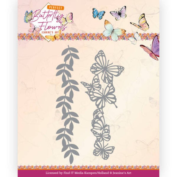 JAD10149 erfect Butterfly Flowers - Large Butterfly Edge