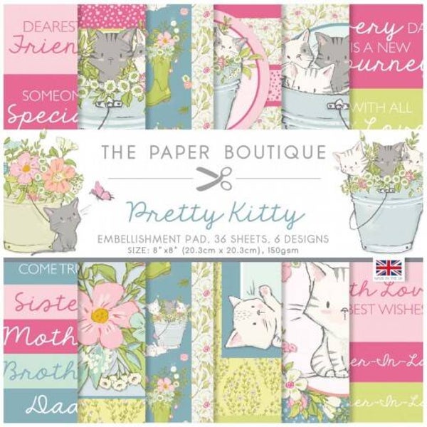 PB1789 Pretty Kitty 8x8 Embellishments Pad