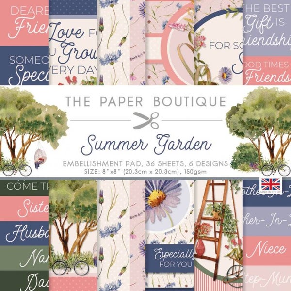 PM1930 Boutique Summer Garden 8x8 Embellishments Pad