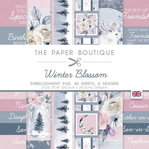 PB1989 Winter Blossom 8x8 Embellishments Pad
