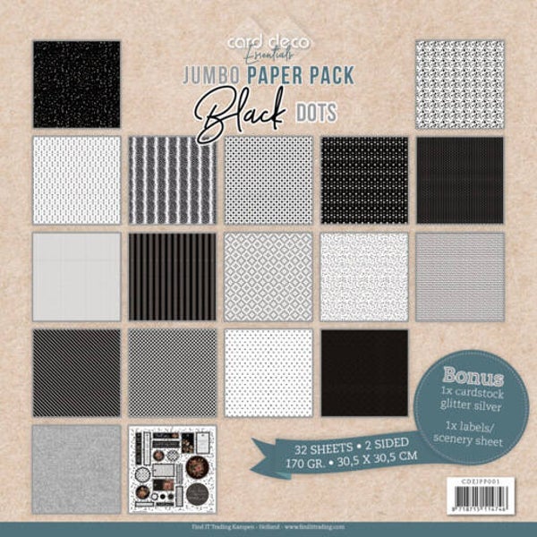 CDEJPP001 Jumbo Paperpack Black Dots