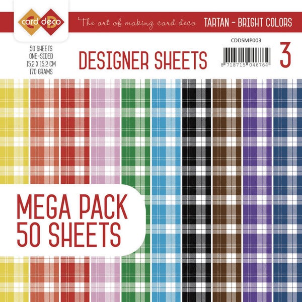 CDDSMP003 Designer Sheets Mega Pack 3 - Tartan - Bright Colors