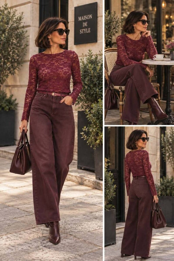 Top kant bordeaux