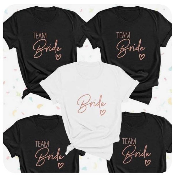 Vrijgezellen t shirts 5 stuks