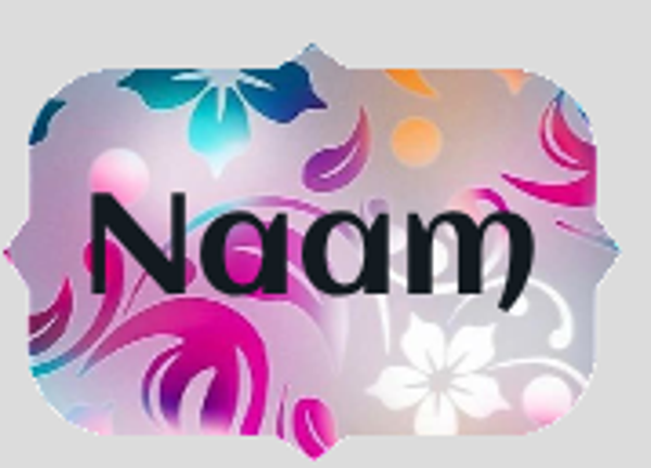 Sticker met naam .