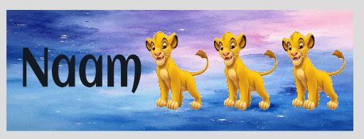 Sticker met naam .