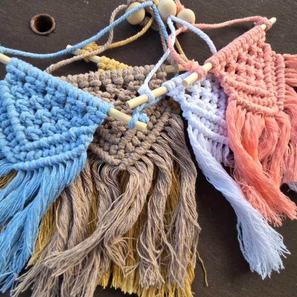 Mini macrame wall hanging