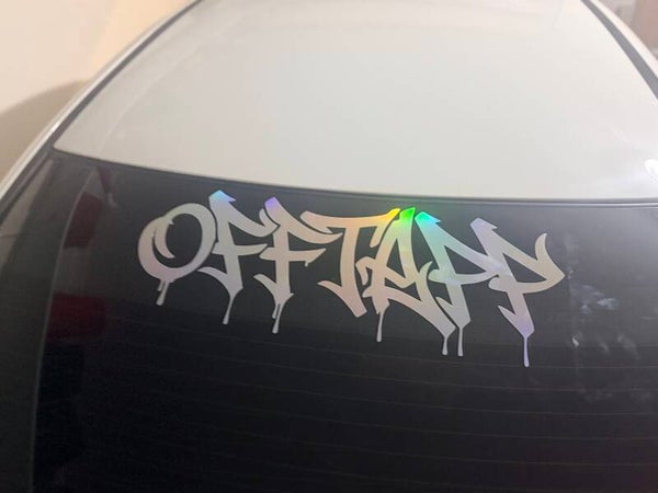 Holographic OFFTAPP LARGE Banner sticker 600mm