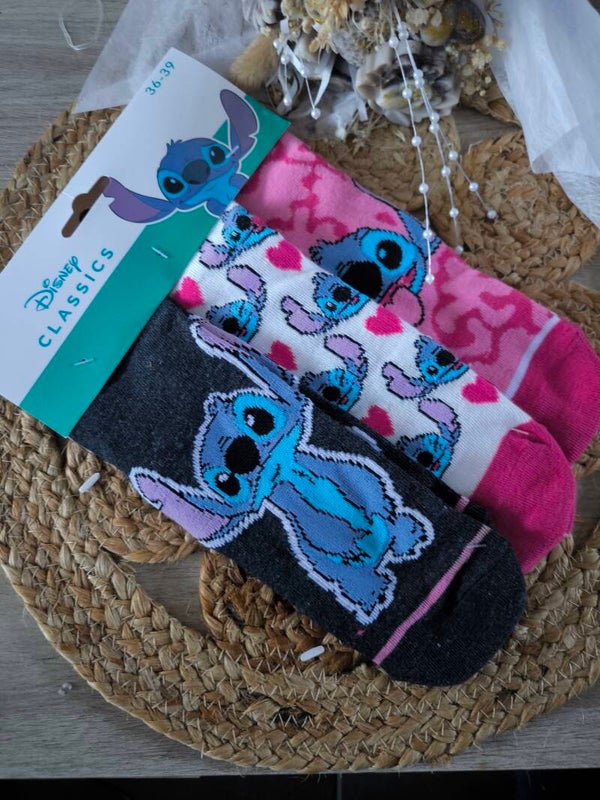 Lot de 3 Chaussettes stitch