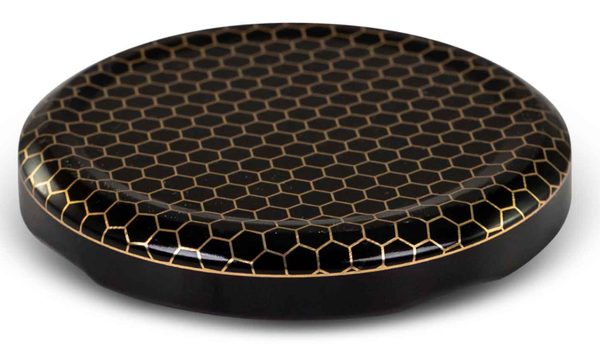 Deckel Twist Off 66mm "schwarz Wabenmotiv"
