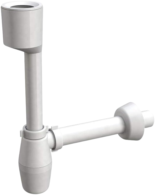 BONOMINI - Sifone a bottiglia per orinatoio - 40x230 mm - Bianco