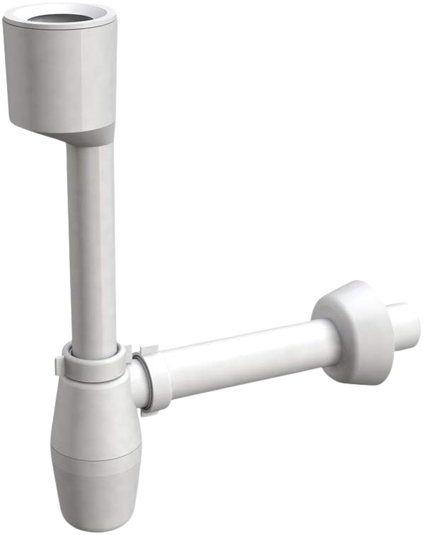 BONOMINI - Sifone a bottiglia per orinatoio - 40x230 mm - Bianco