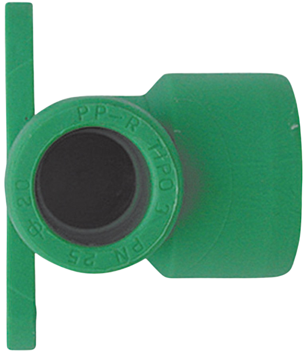 IKARO - Gomito filettato Femmina con staffe - Polipropilene - 1/2" x Ø 20