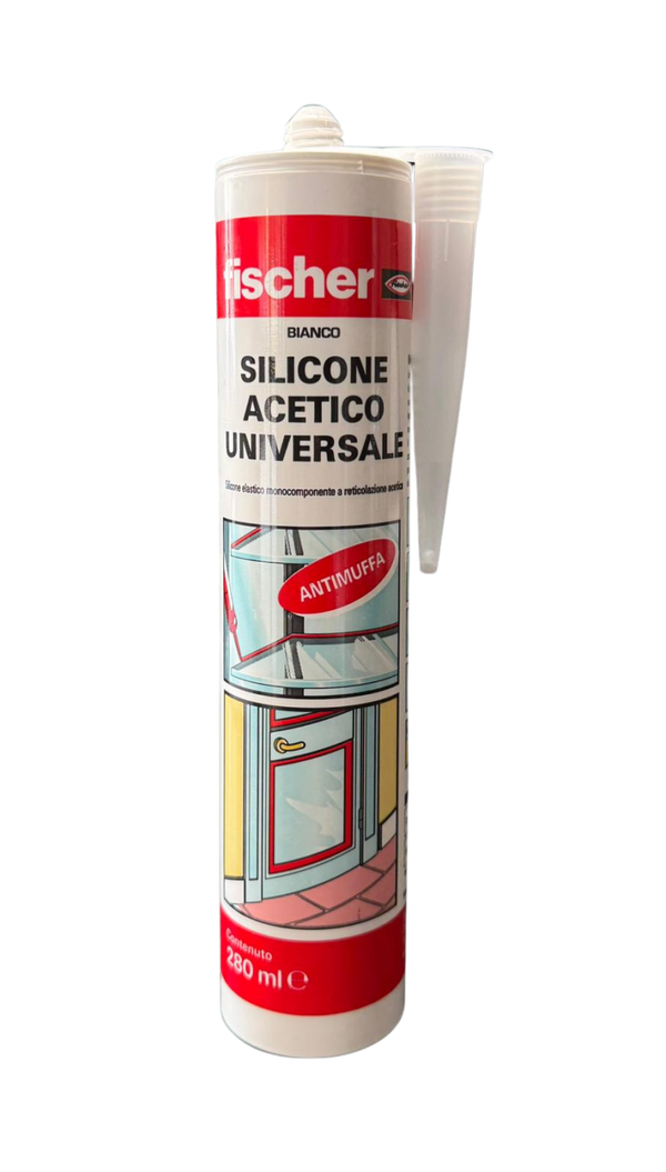 FISCHER - Silicone Acetico Multiuso SAM M - Bianco