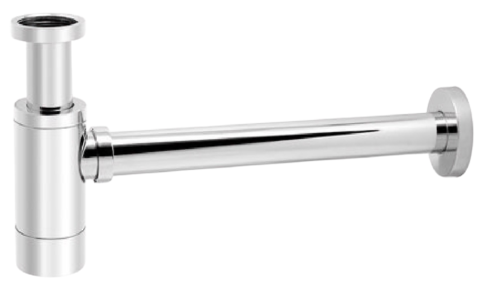 Sifone di scarico telescopio bob light tondo - 1"1/4 - Cromo