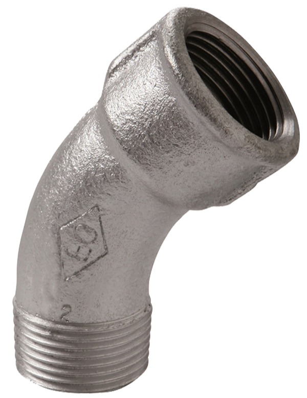 ATUSA - Curva lunga MF 45° - Zincato