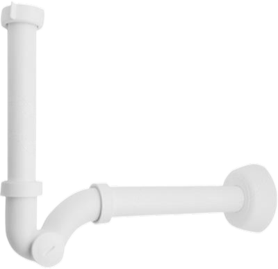 BONOMINI - Sifone a S Monster senza piletta completo di canotto di scarico - 1"1/4x32 - Bianco