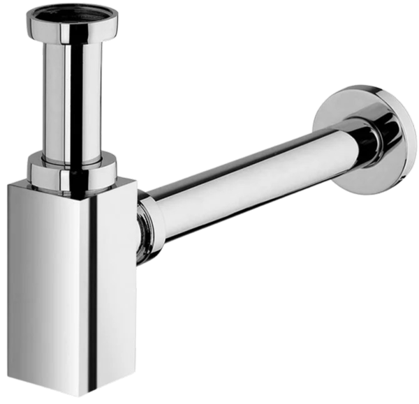 Sifone di scarico quadro - 1"1/4 - Cromo