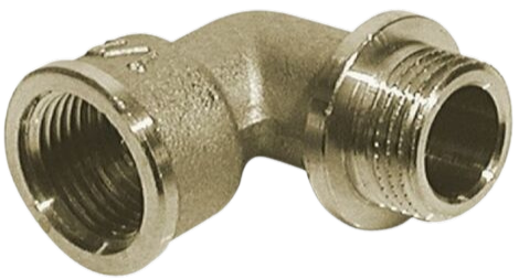TIEMME - Gomito a 90° MF con battuta - 1/2" - Ottone