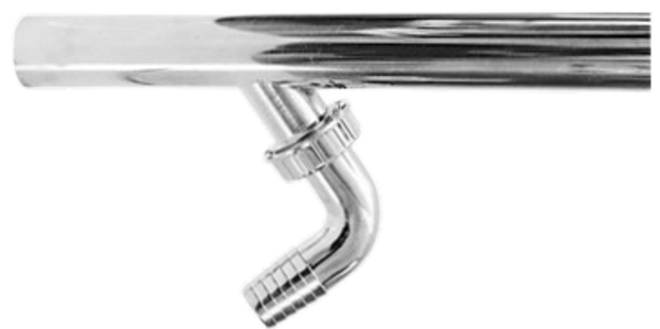 Canotto cromato per lo scarico lavatrice