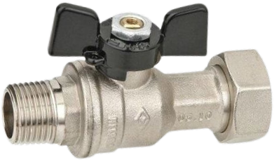 BUGATTI - Valvola a sfera diritta a passaggio totale MF dado mobile