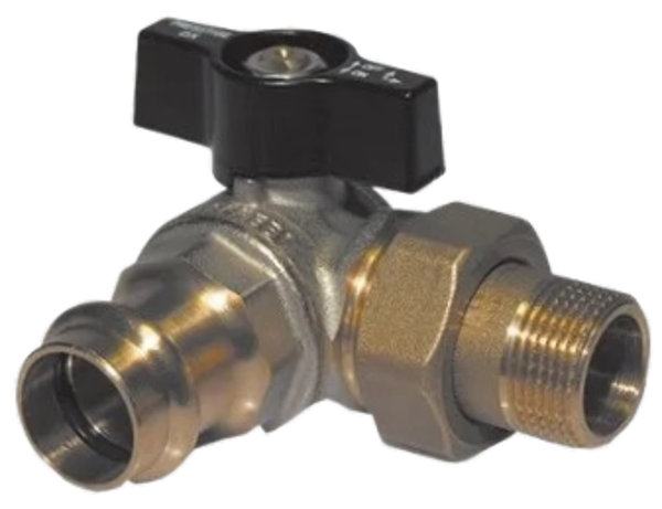 EFFEBI - Valvola a sfera attacco a pressare per collettore Dx