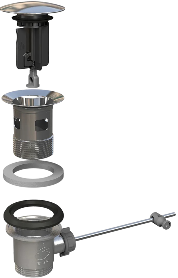 BONOMINI - Piletta Kinoko per lavabo e bidet tappo - Acciaio Inox