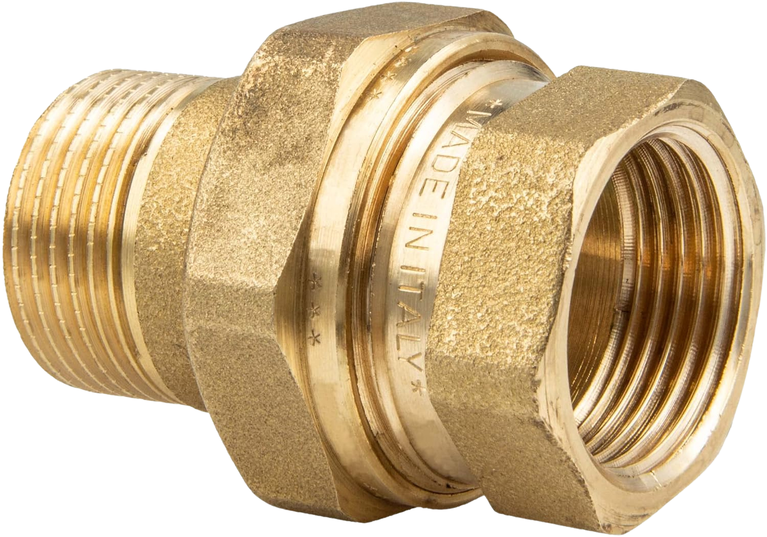 TIEMME - Bocchettone diritto MF - Ottone