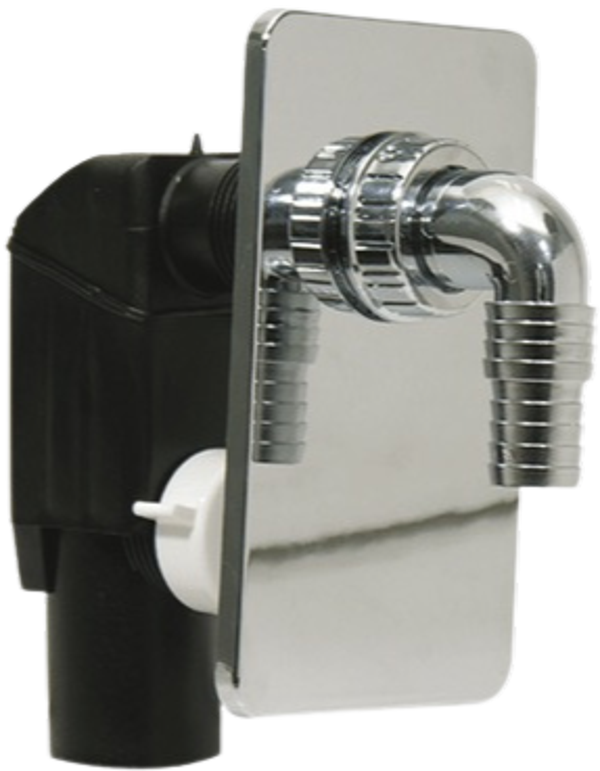 BONOMINI - Sifone incasso per lavatrice con placca - Cromo