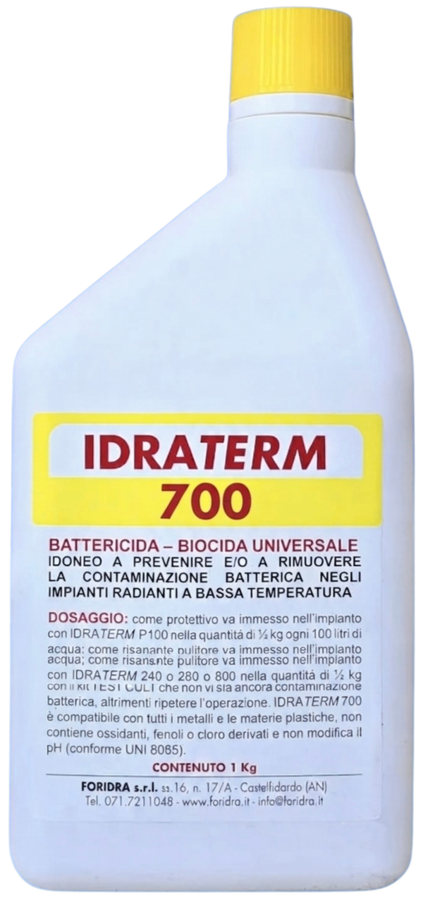 FORIDRA - Idraterm 700 - Battericida biocida universale per impianti a bassa temperatura