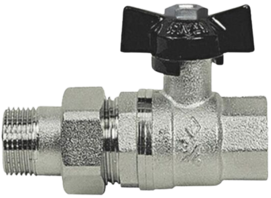 BUGATTI - Valvola a sfera a farfalla con bocchettone MF