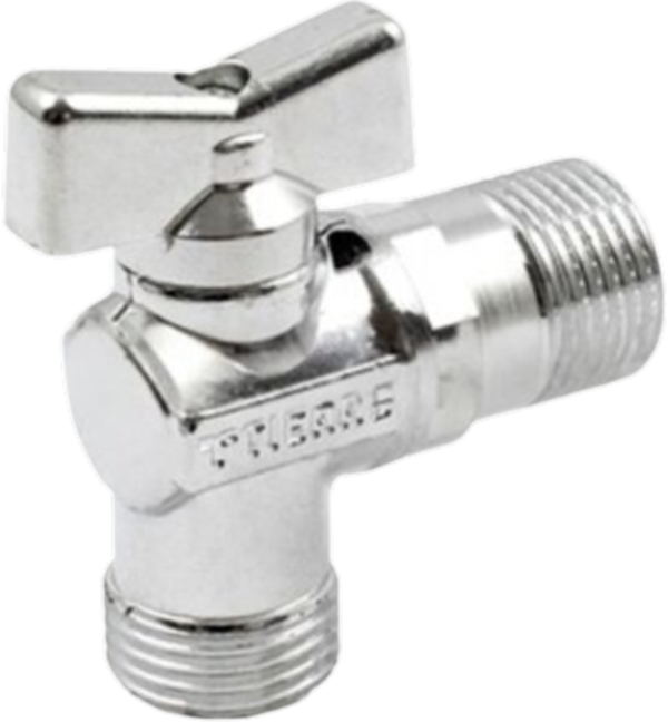 TIEMME - Rubinetto lavatrice MM con leva - 1/2"x3/4" - Cromato