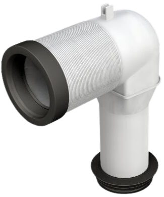 BONOMINI - Curva a L per collegamento vasi al pavimento - Ø 90-110 mm