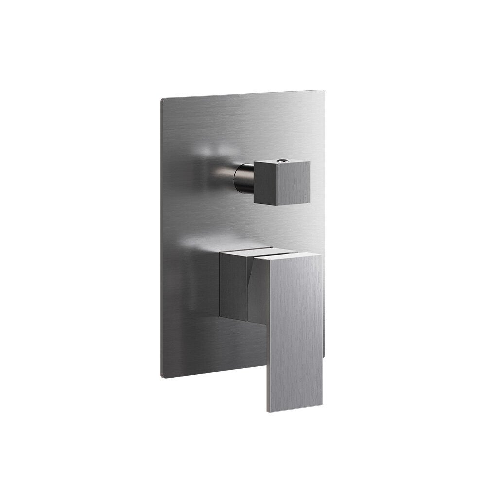 ARES - Miscelatore Incasso Square - Placca Square - 2 Vie - Satinato