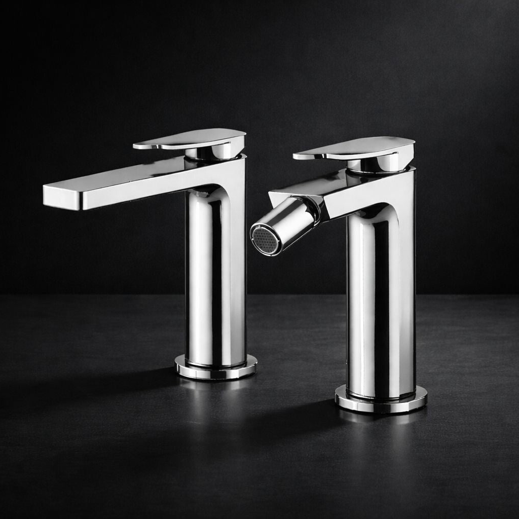 GATTONI - Soffio - Miscelatore lavabo + Miscelatore bidet